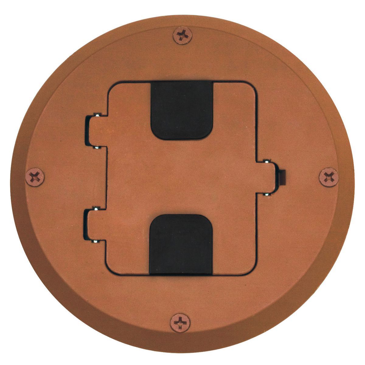 Floor and Wall Boxes, Residential Floor Box Kit, Woor Floor Type, 1-Gang, Brown