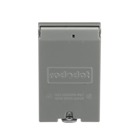 Single Gang Weatherproof Receptacle Cover, Silver, Zinc Alloy, 1 Power Outlet Cover with 2.156 Inch Opening, Box Mount
