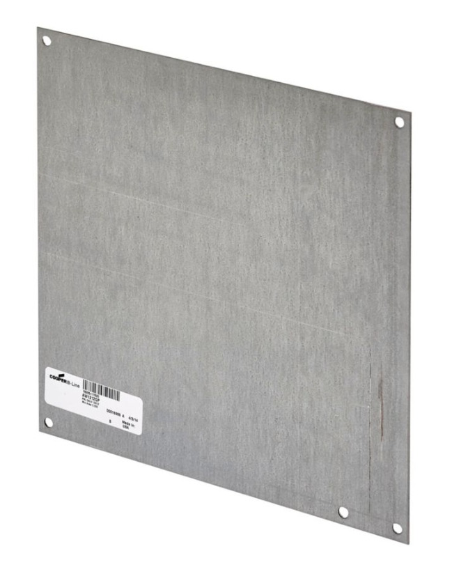 N1010P Flat Enclosure Panel, 8-1/4 in W x 8-1/4 in H, Steel, White