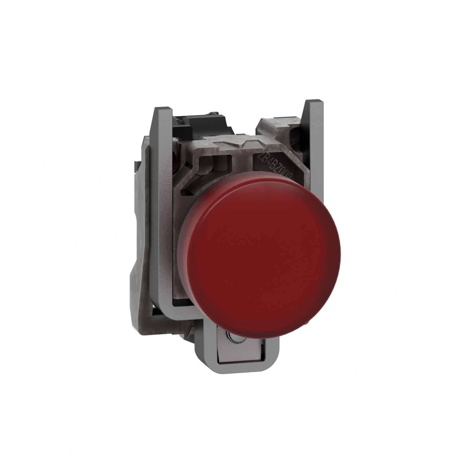 Pilot light, Harmony XB4,metal, red, 22mm, universal LED, plain lens, 230...240V AC