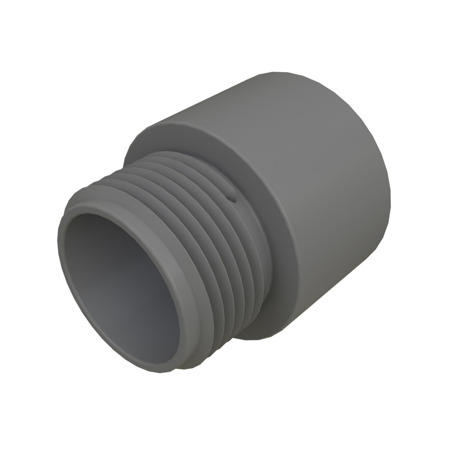 6 in PVC Terminal Adapter, Male, Molded