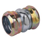 Compression Coupling, Raintight, Conduit Size 1 Inch, Material Zinc Plated Steel, For use with EMT Conduit