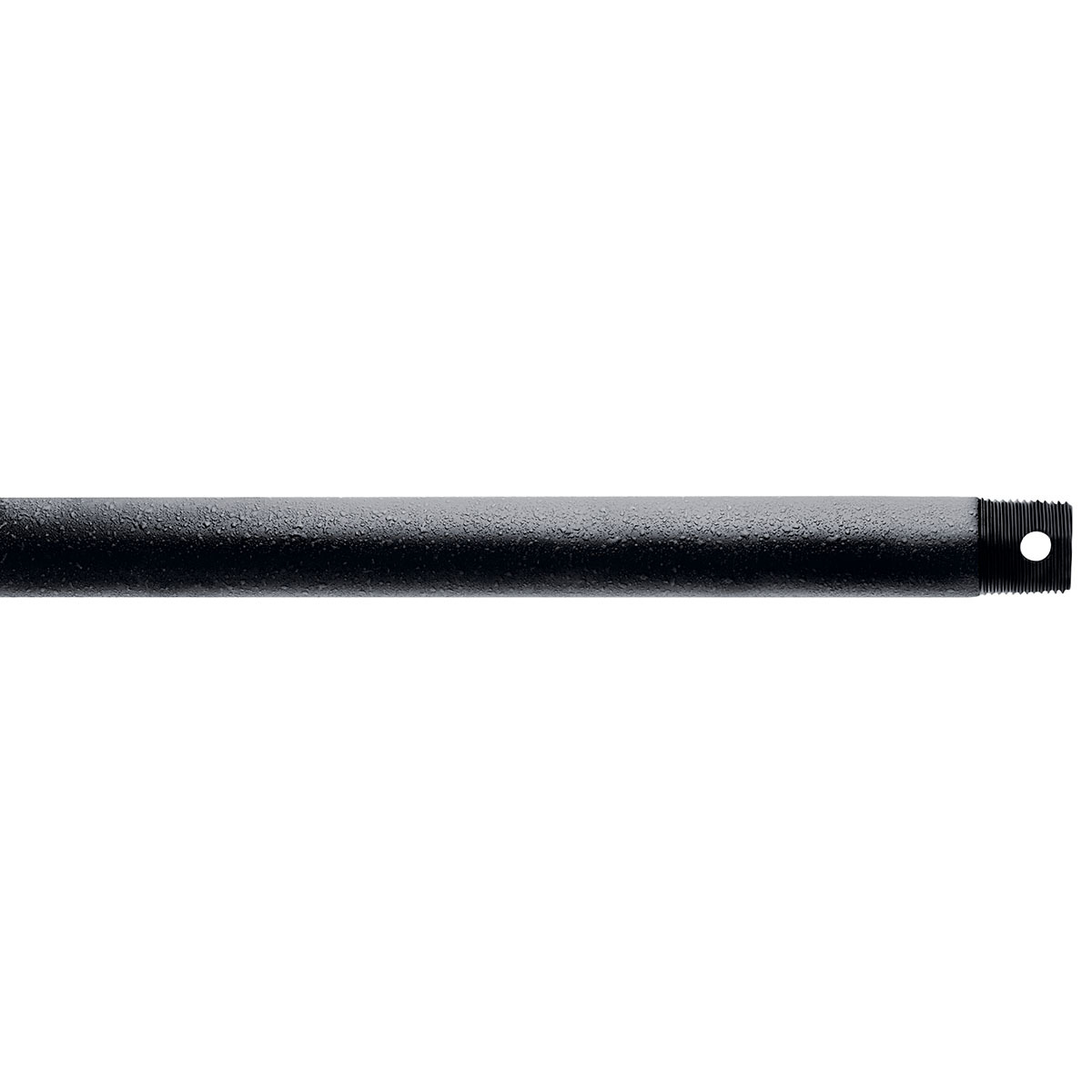 24 inch fan downrod (1 inch O.D.) suggested for 11 foot ceilings in Distressed Black