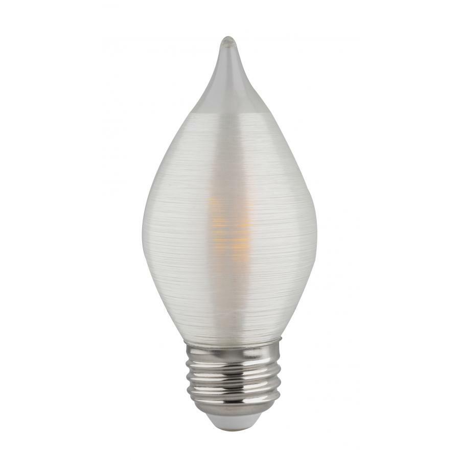 4 Watt C15 LED - Satin Spun - Clear - Medium Base - 2700K - 300 Lumens - 120 Volts - Carded