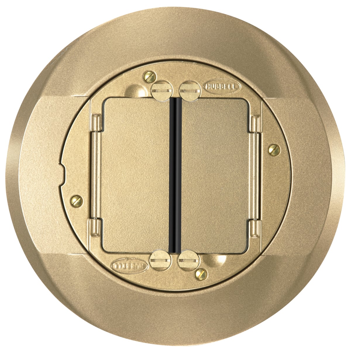 In-Floor Delivery Systems, SystemOne Universal Cover Carpet Flange Assembly, Brass Powder Paint Finish