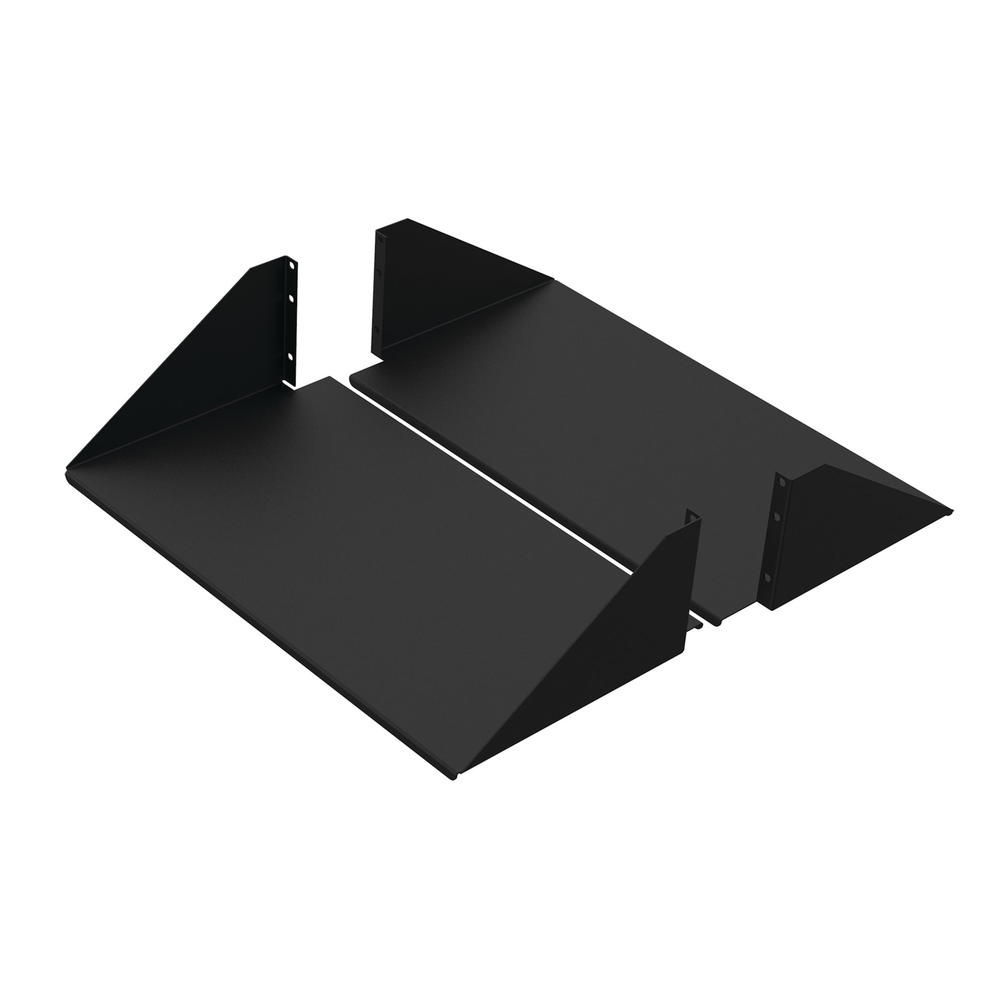 Double-Sided Solid-Steel Shelf, fits 23-in LAN R, Black, Steel