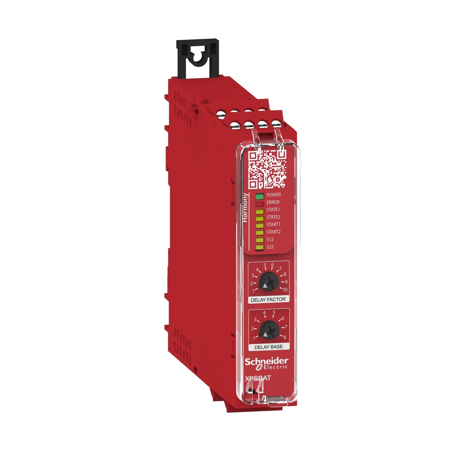 safety module, Harmony XPS, time delayed output, for Estop, guard, OSSD, 24V AC or DC, screw