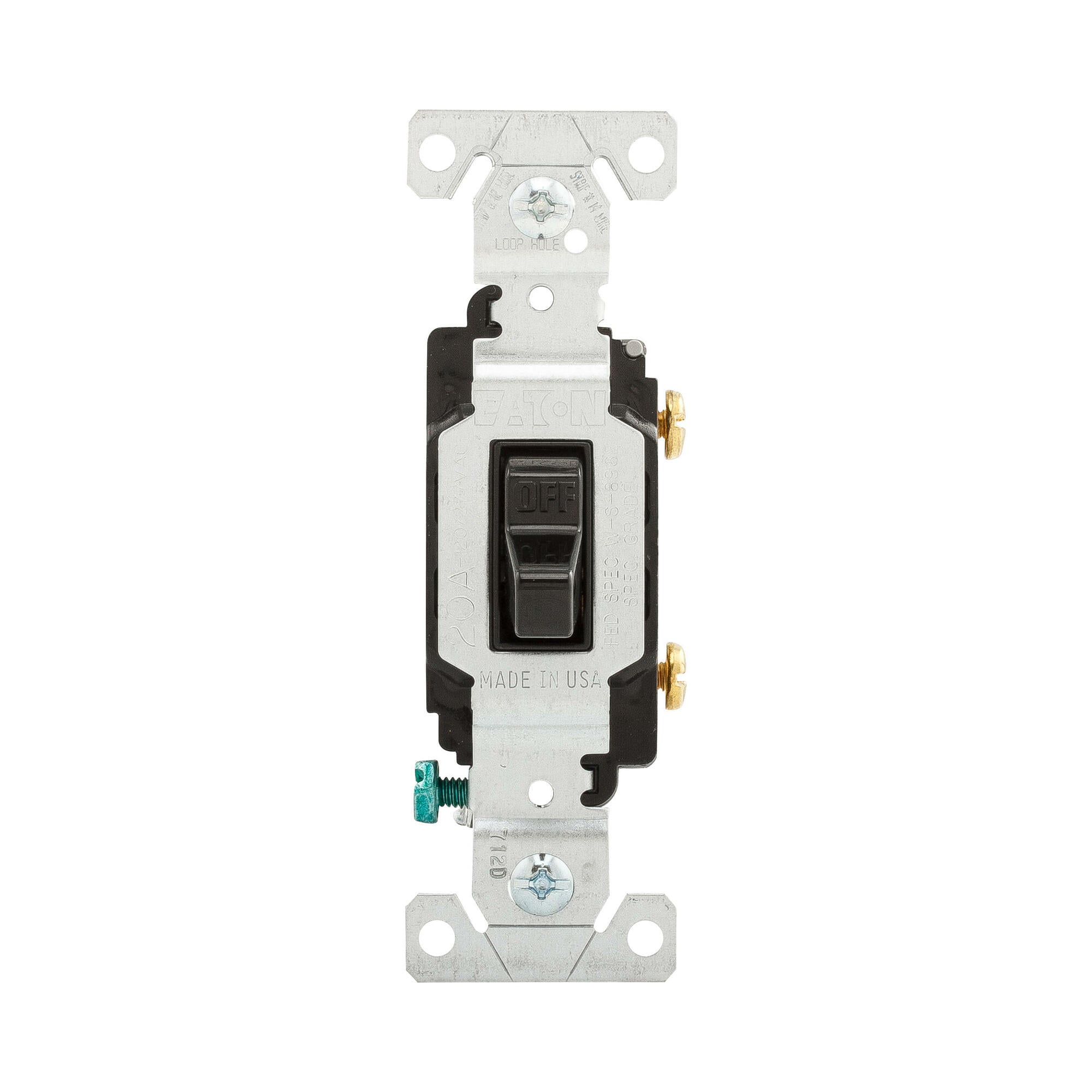Switch Toggle SP 20A 120/277V Swire BK 4555008
