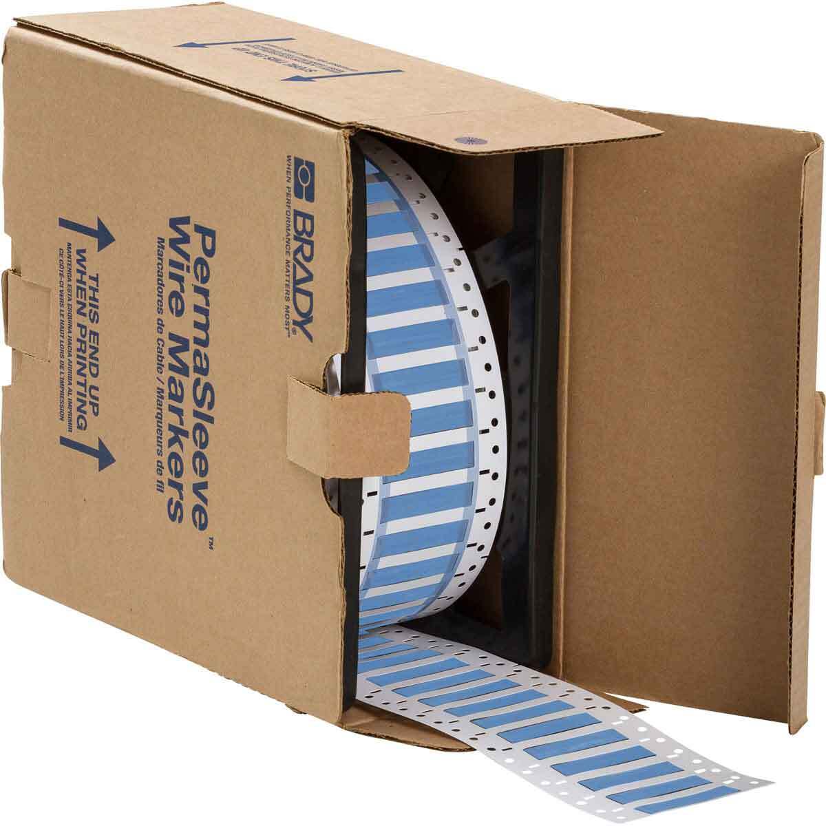 B-7641 Heat Shrink Sleeve 0.439 in H x 2 in W 2 Sided 1000/RL Rows 1 Blue