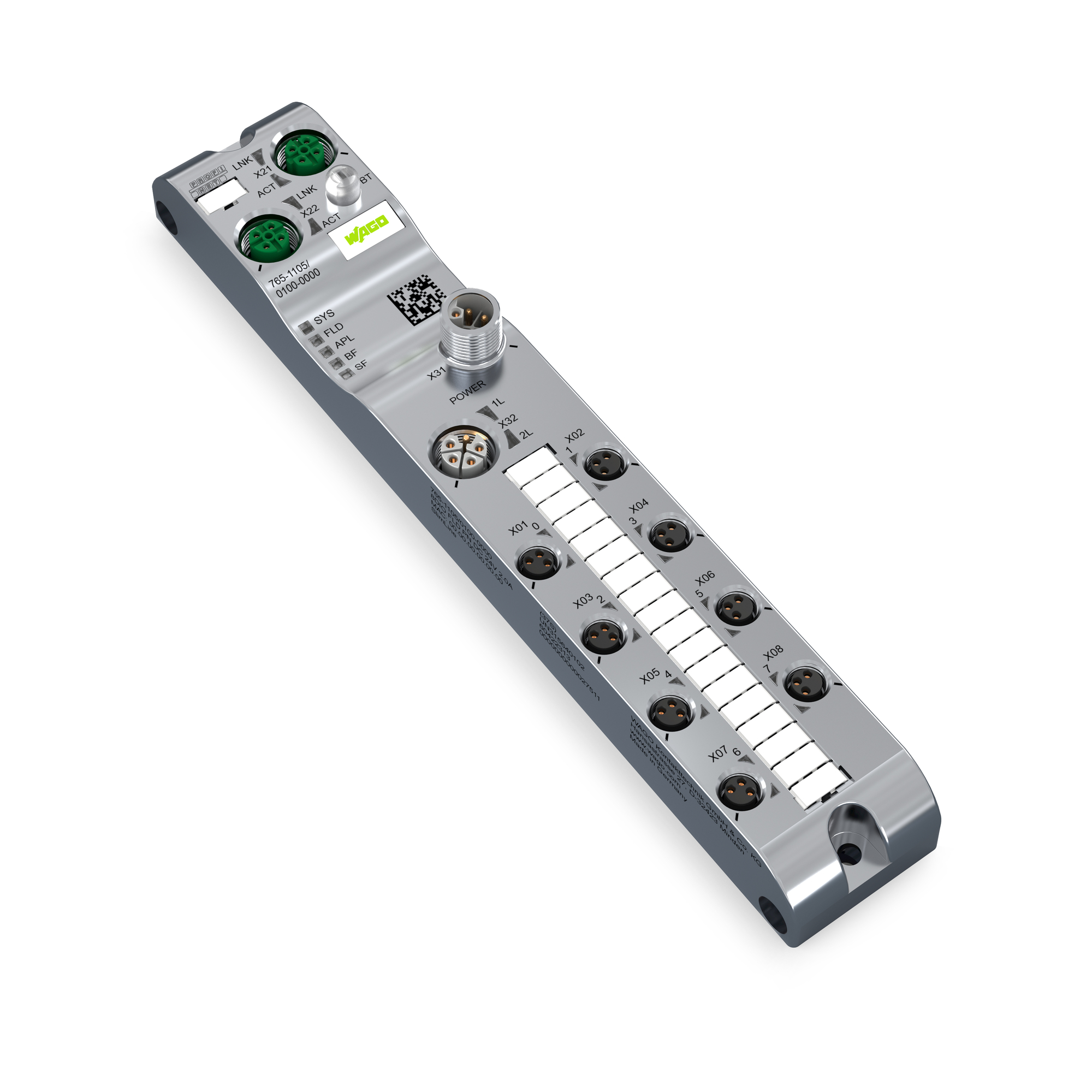 8-channel digital input/output; Profinet; DC 24 V / 2.0 A; 8xM8 connection; SlimLine