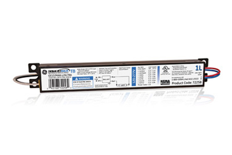 GE UltraMax, 60 Hz, Low (.77) Ballast Factor, Instant Start, 9.5 IN Length, 1.3 IN Width, 1 IN Height