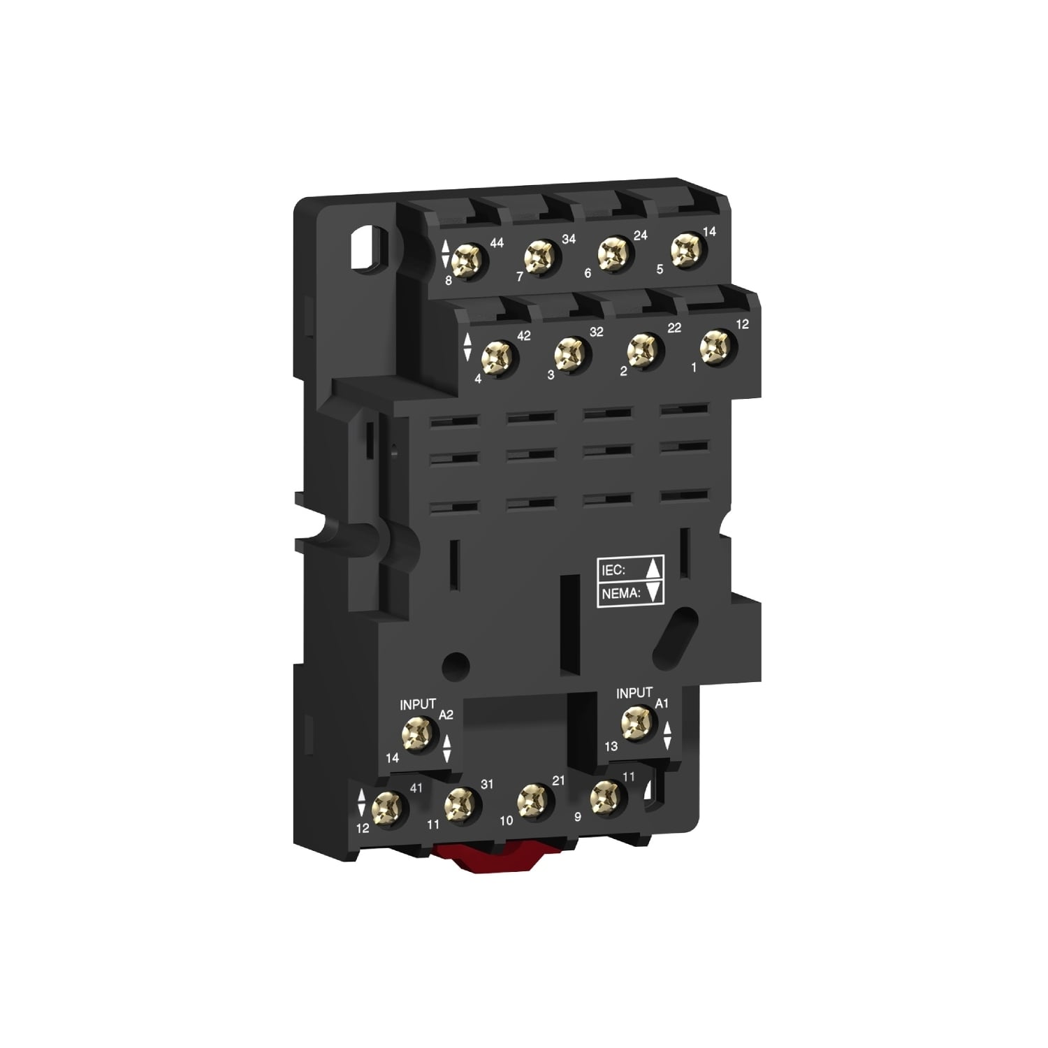 socket, Harmony Electromechanical Relays, for RPM4 power relays, 16A screw clamp terminals, mixed contact