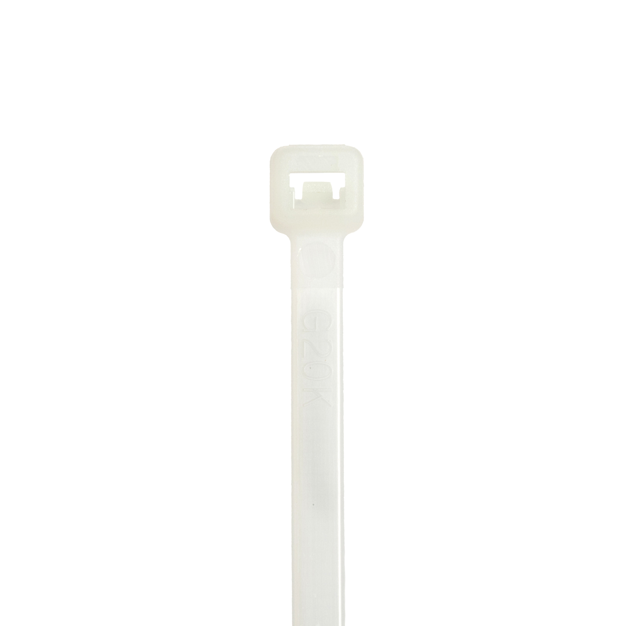 StrongHold S18-120-L Cable Tie, Natural, PA 6.6, 120lb Min Loop Tensile, 17.71"