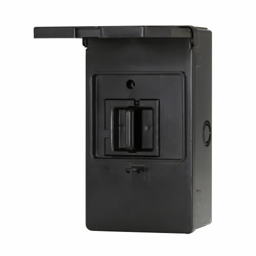 Eaton air conditioning disconnect, Fused pullout, 30A, 120/240V, 10 kAIC, #14-2 Cu/Al 60°C or 75°C, NEMA 3R Polycarbonate enclosure, 2 hp at 120V, 3 hp at 240V, Black