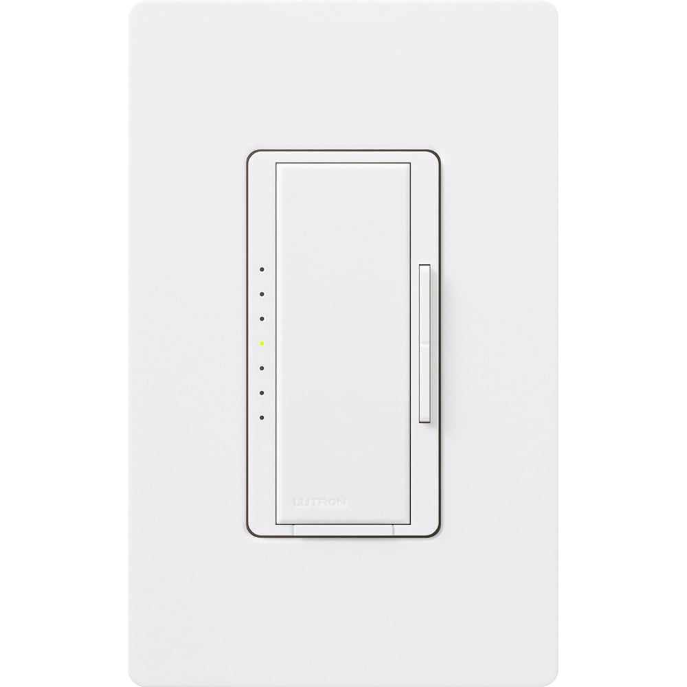 Maestro Dimmer - Satin Finish, Electronic Low-Voltage, Multi-location/single-pole, 120V/600W in snow