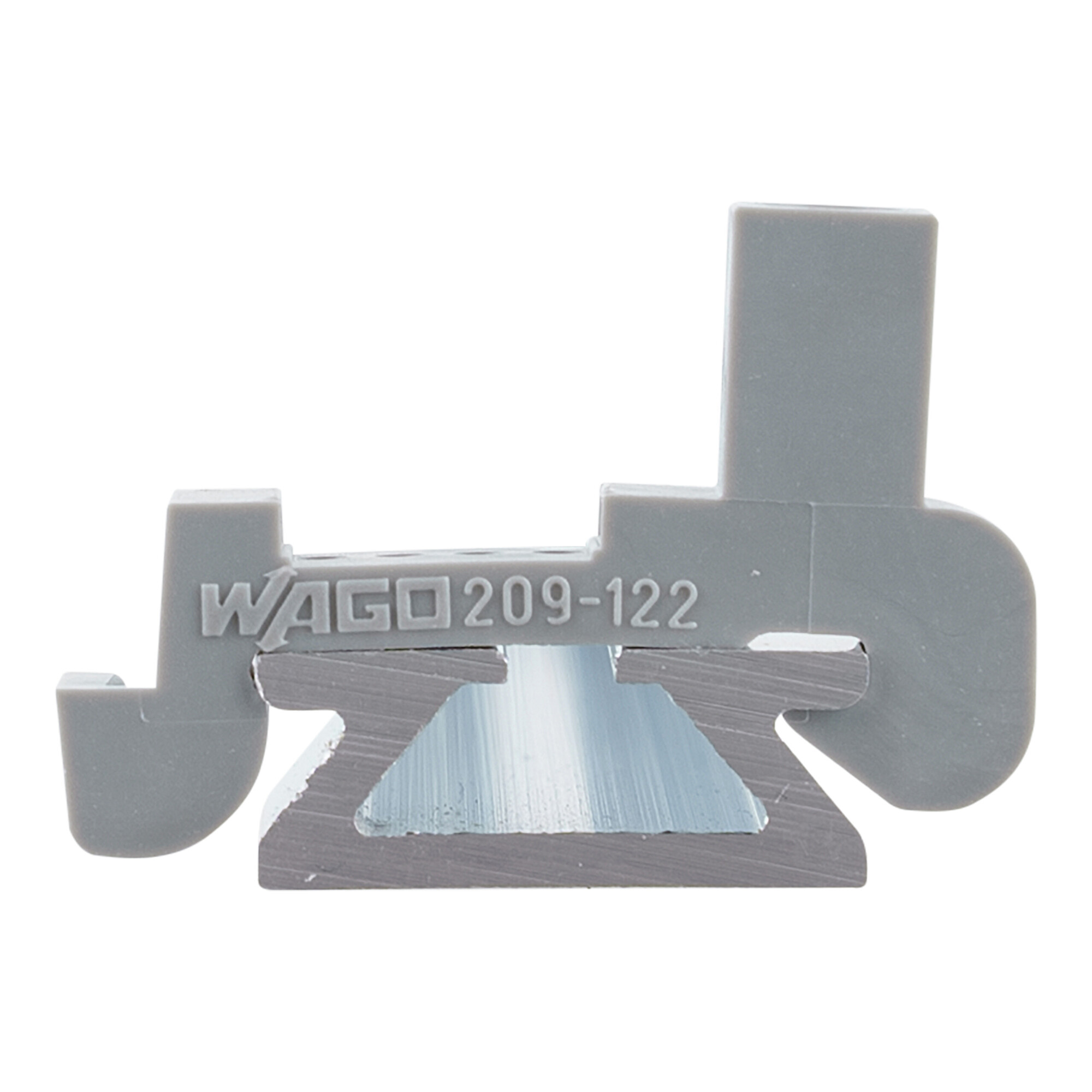 Plastic end stop; for WSB markers; for 210-154 aluminum rail; gray