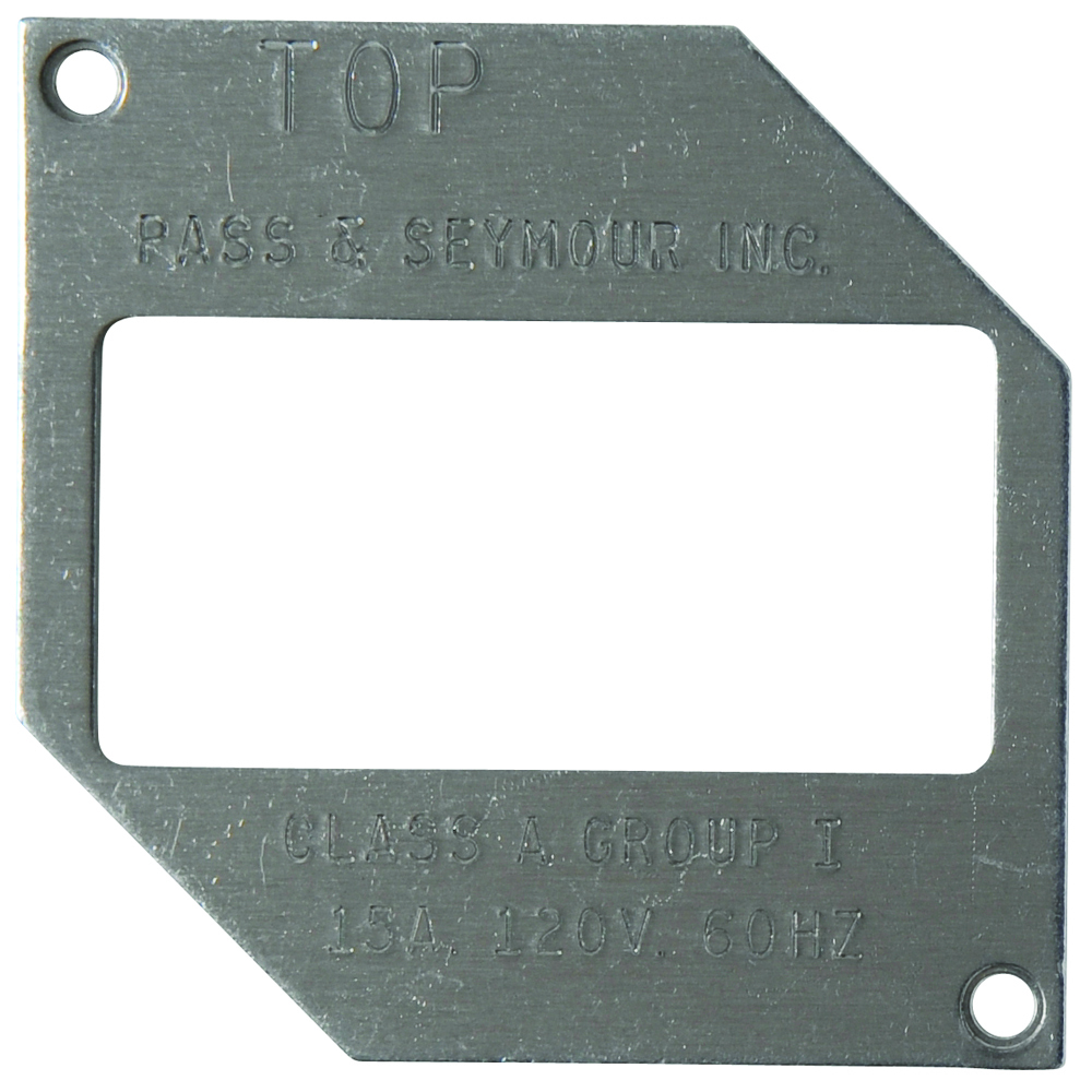 Heavy Cast Aluminum Cover Mounting Plate for Decorator/Ground Fault Circuit Interruptor, Gray
