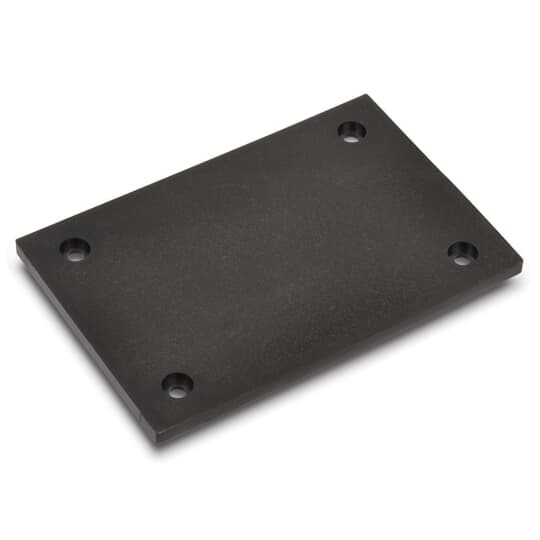 Single Gange Non-Metallic Cover for Floor Boxes for Power and Communications, Blank Cover, Black