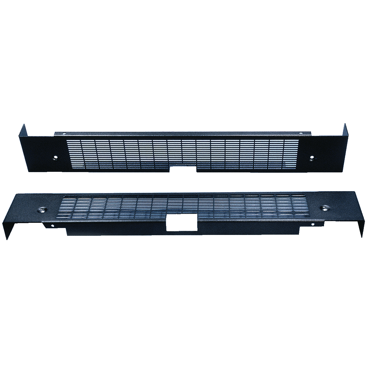Vented Plinth Base Covers, fits 100x800mm, Black, Steel