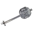 Octagon Box, 15.8 Cubic Inches, 4 Inch Diameter x 1-1/2 Inches Deep, 1/2 Inch Knockouts, Pre-Galvanized Steel, Drawn Construction, with Armored Cable Clamps (C-3) and Adjustable Bar Hanger 10-1/2 Inch to 18-1/2 Inch, For use with Armored/Metal Clad Cable