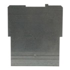 Two Gang Square Box Partition, 4 Inch Square x 2-1/8 Inches Deep, Pre-Galvanized Steel, For 2-1/8 Inch Deep Box with Square-Cut Tile Wall Two-Device 1-1/4 Inch, 1-1/2 Inch, and 2 Inch Covers