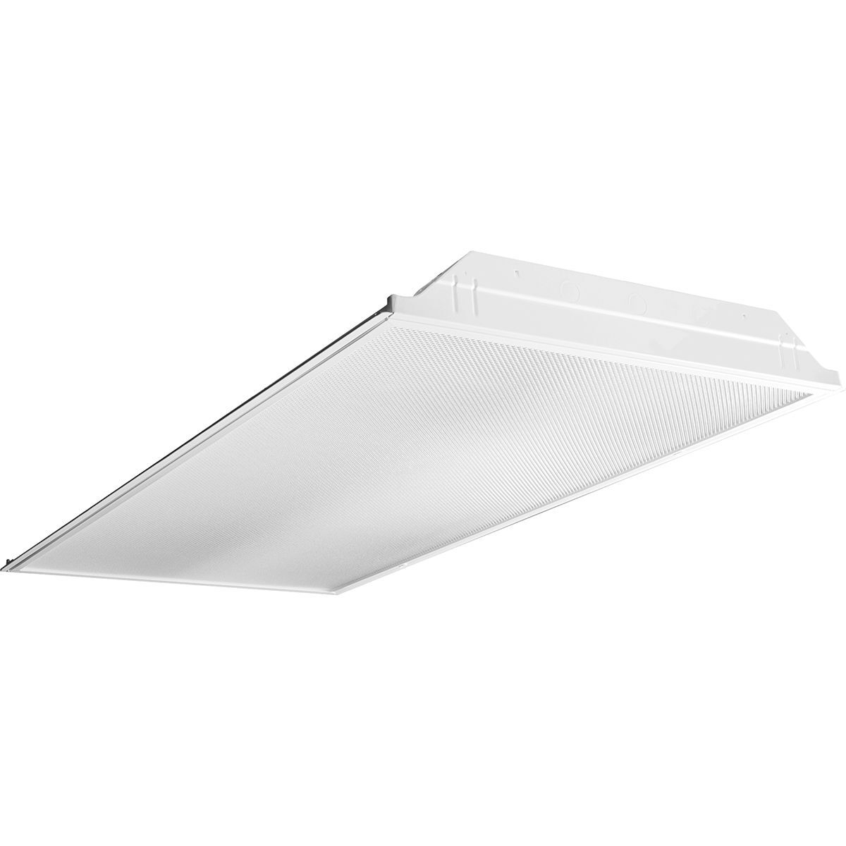 Dedicated T8 Lensed TrofferSize Type: 2x4, Number of Lamps: 4, Lamp Type: 4 foot, T8: linear fluorescent, Door type: white flush steel door, Lens Type: Pat #12 Acrylic Lens, Ballast Type: 4-Light electronic instant start T8 Voltage Rating: 120-277 VAC, Power Supply Flex: Flex 3 Wire 3/8 in Dia 18Ga.