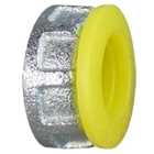 Threaded Capped Bushing, 4 inch, Malleable Iron/Polyethylene Cap, Zinc Electroplated
