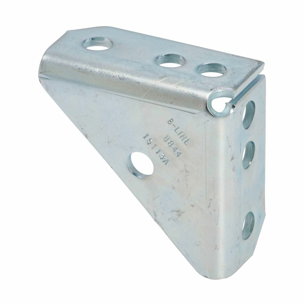 Eaton B-Line series shelf angle and brackets, 4" H x 4" L x 1.78" W, Steel, Hot-dipped galvanized, Universal shelf bracket