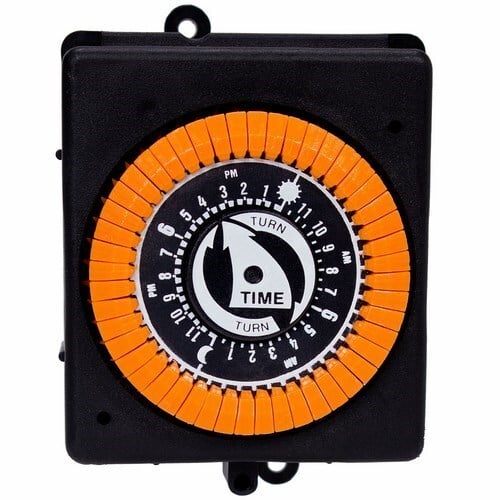 These timers provide automatic control for pumps, cleaners and other types of loads. Timers have three-way mounting, flush in round opening, raised in rectangular opening or on base. Quick connect terminals for easy installation.