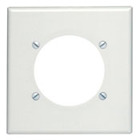 2-Gang Flush Mount 2.465-Inch Diameter, Device Receptacle Wallplate, Device Mount, Midway Size, Light Almond