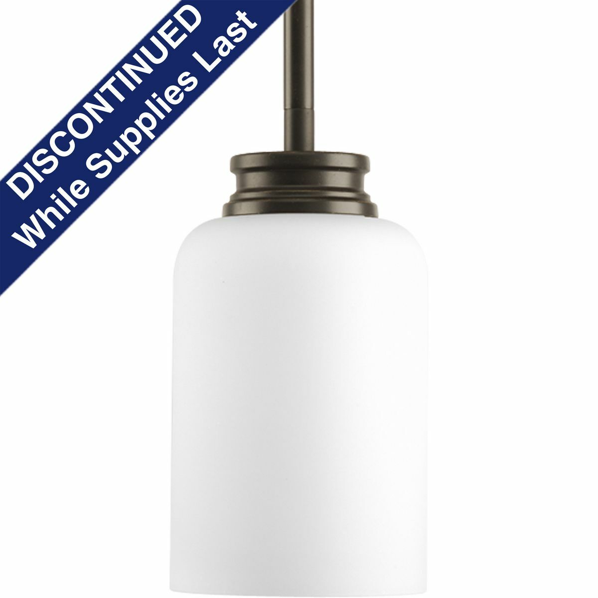One-light mini-pendant with opal etched glass shades in an Antique Bronze finish.