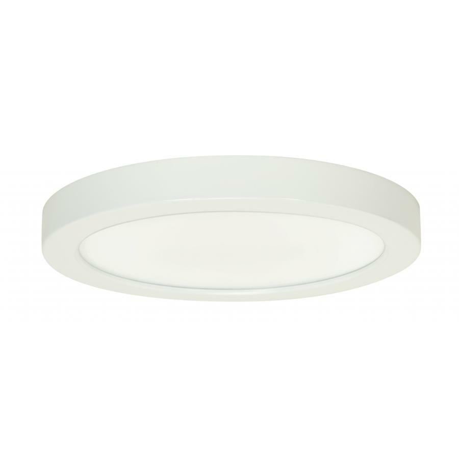 18.5 Watt - 9" Flush Mount LED Fixture - 4000K - Round Shape - White Finish - 120 Volts