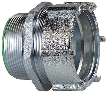 No Thread Connector, 2-1/2 in. Size, Steel material, Zinc Plated Finish