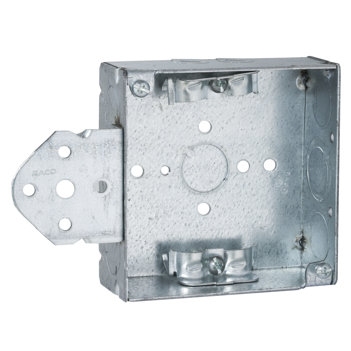 4 In. Square Boxes, 1-1/2 In. Deep - Welded with NMSC Clamps600V, B,Flush