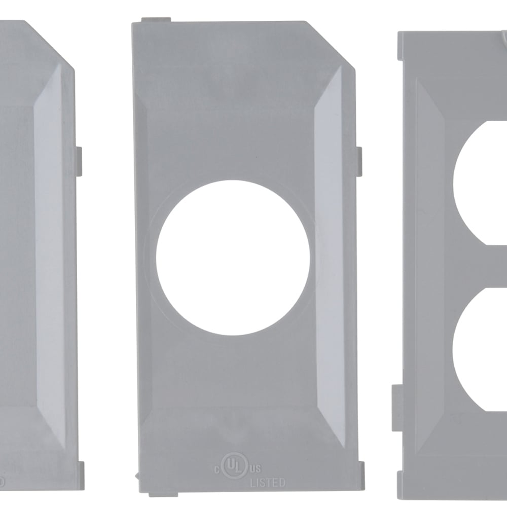 Plate Kit For 2 Gang While-In-Use Weatherproof Cover, Gray