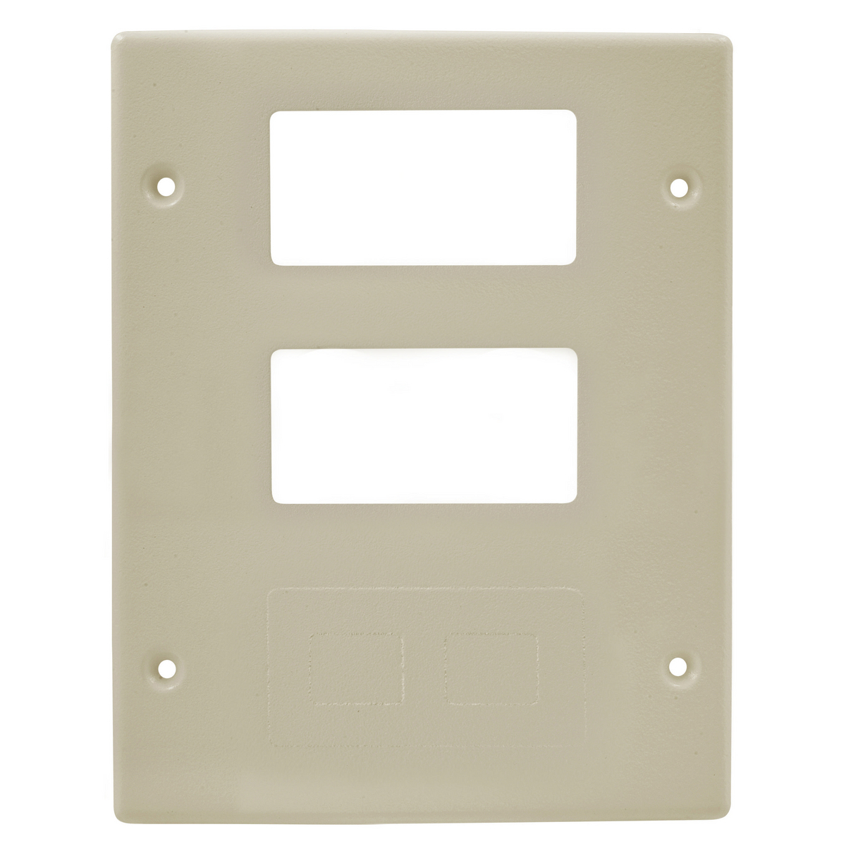 Metal Raceway, HBL6750 Series, Plate, 3- Gang, 2) Decorator Opening and 1) Modular, Ivory