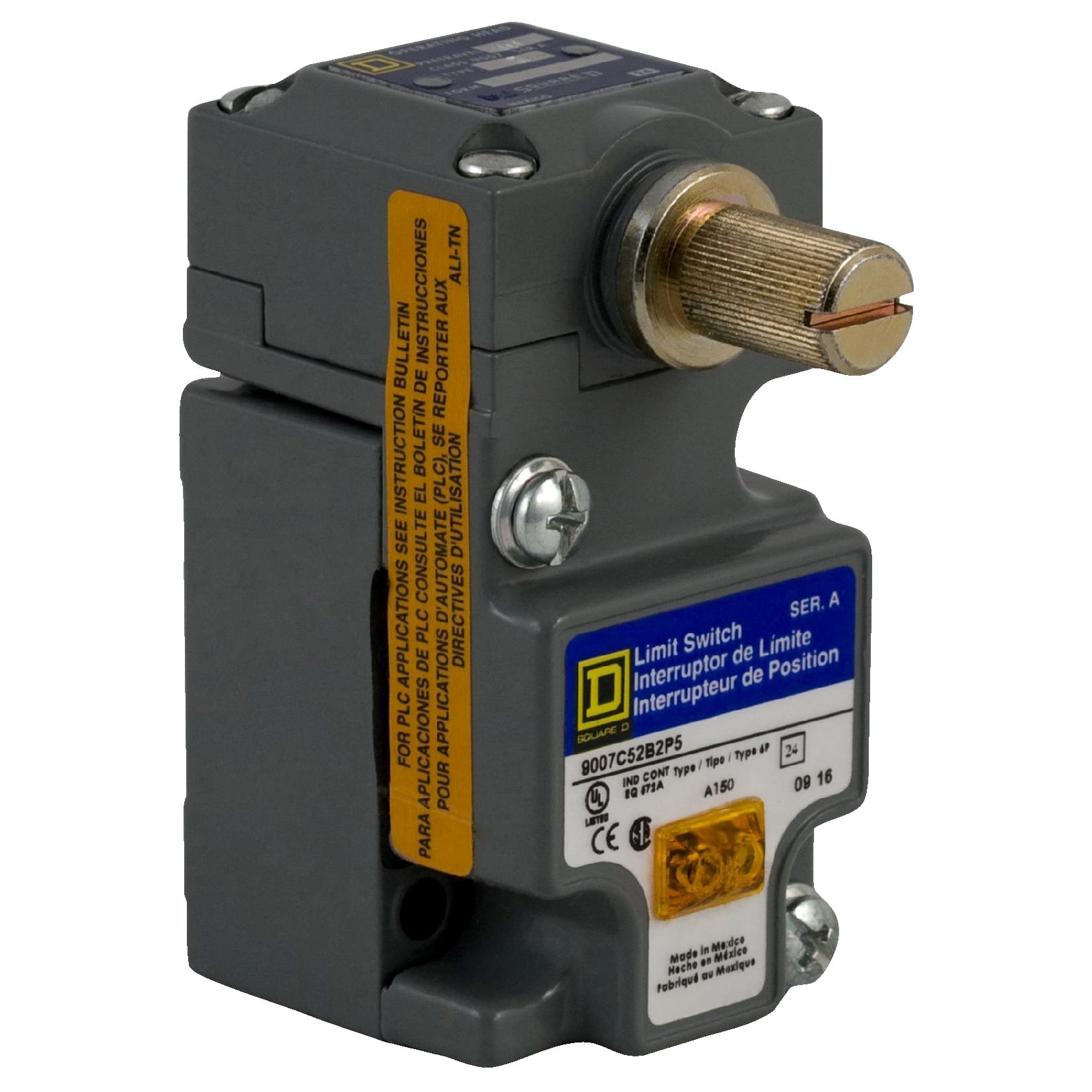 9007C compact limit switch - 1 NO/NC - rotary head - CW+CCW - standard