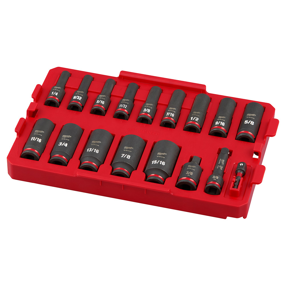 SHOCKWAVE Impact Duty Socket 3/8 Dr 17PC SAE Tray Set