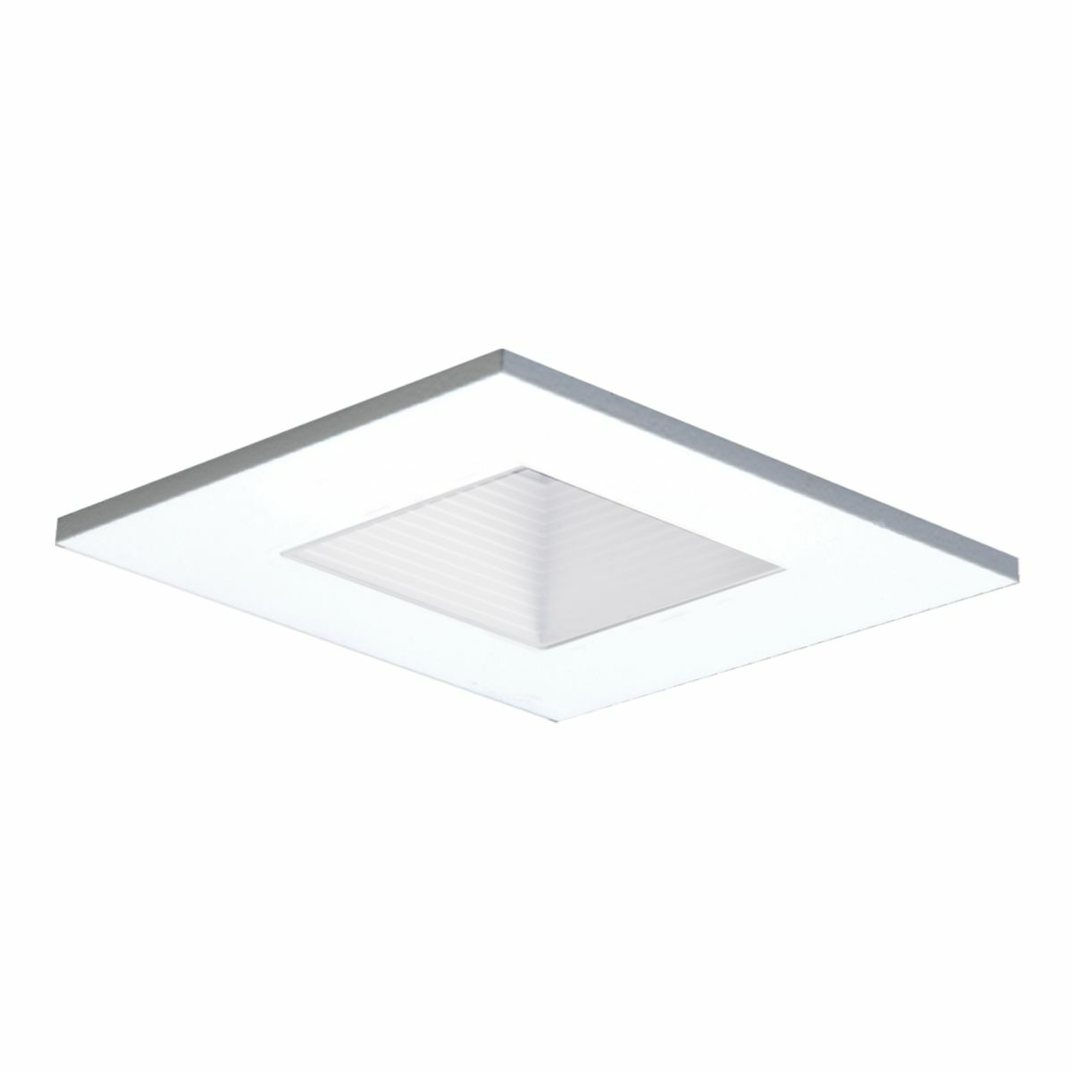 3" Trim Adjustable 15 Degree Square White Trim with White Baffle