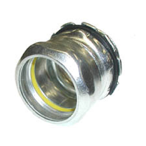 Connector, Compression, Steel, Insulated Throat - 105 Degree C, size 2 1/2"