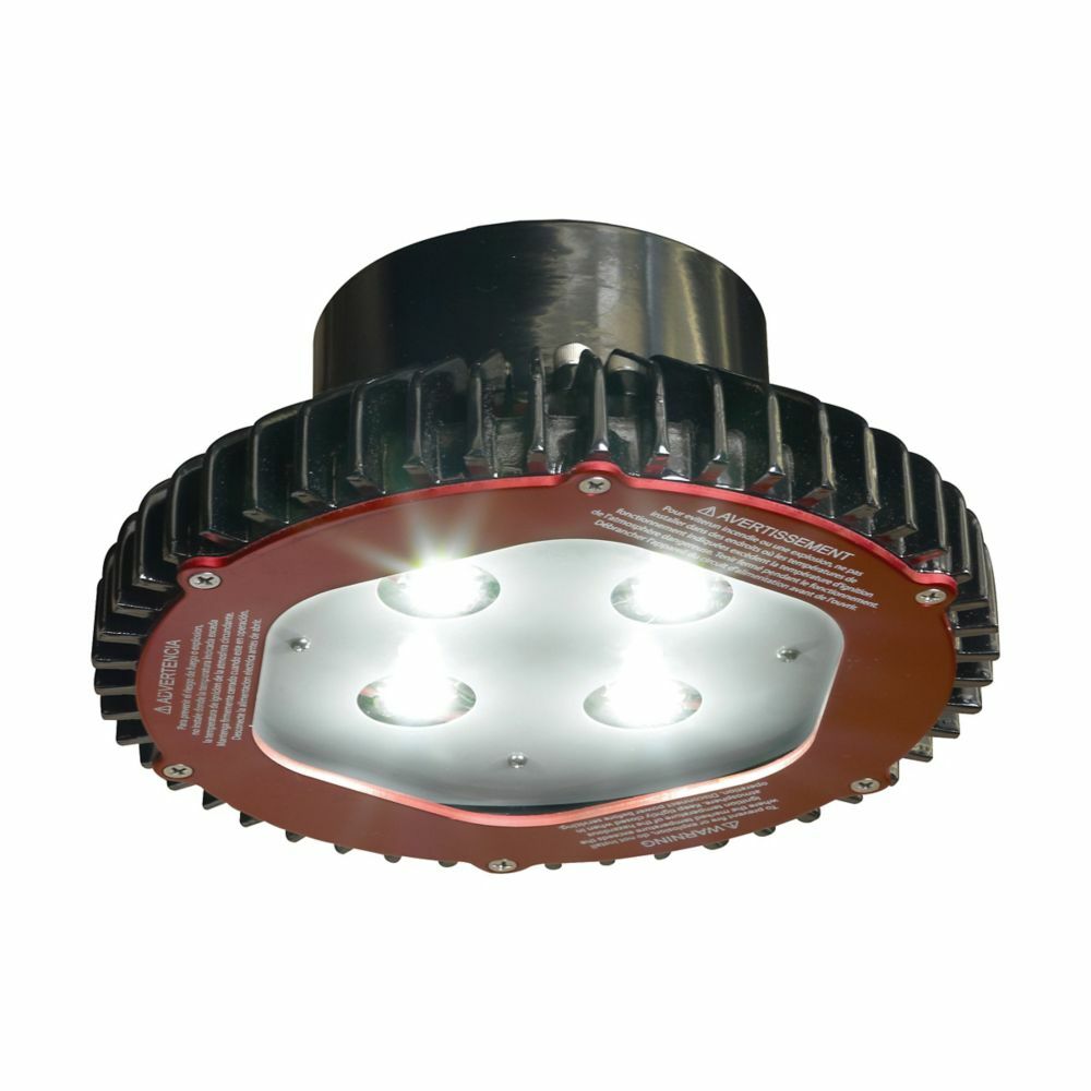 Eaton Crouse-Hinds series Vaporgard V2L LED, 0.12A, Cool white, AC drive, 50W HID or 150-200W incan equiv, 50/60 Hz, Without guard, Heat and impact resistant glass lens, 1700 lm, Copper-free alum, No mounting module, 120-277 Vac14W