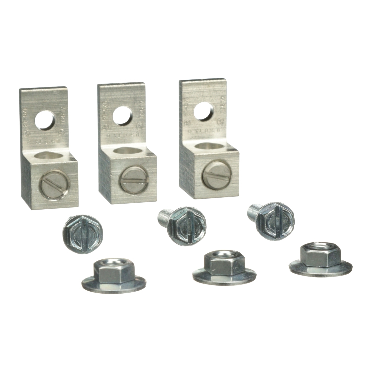 Transformer accessory, lug kit, mechanical, 100A, 1/0 AWG to 14 AWG, qty 3