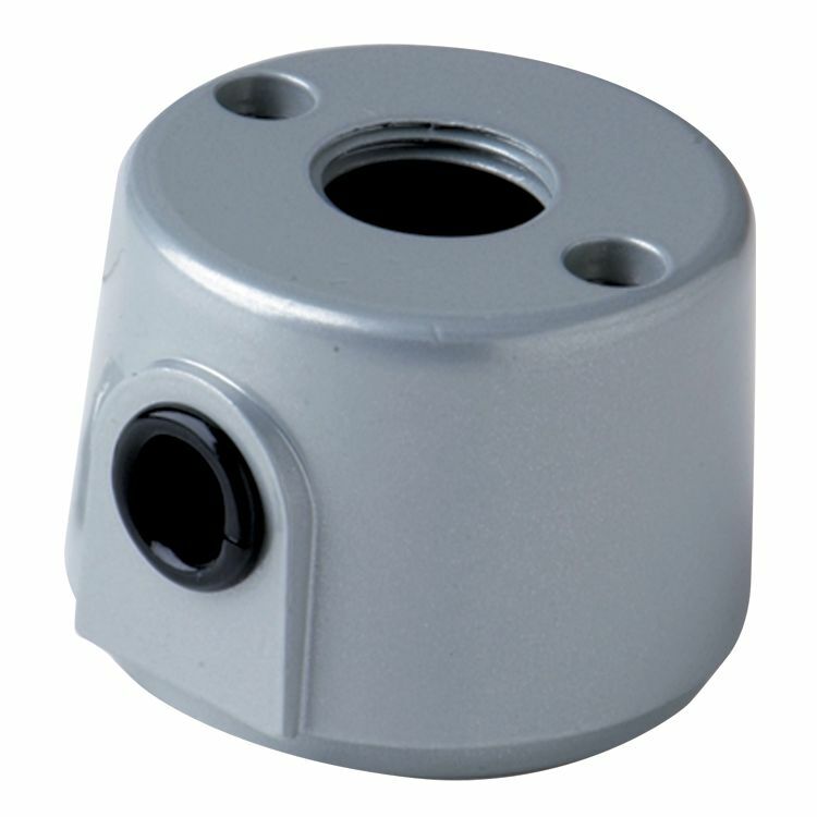 Round wall plate/box cover single mount for use with MBR1, Black