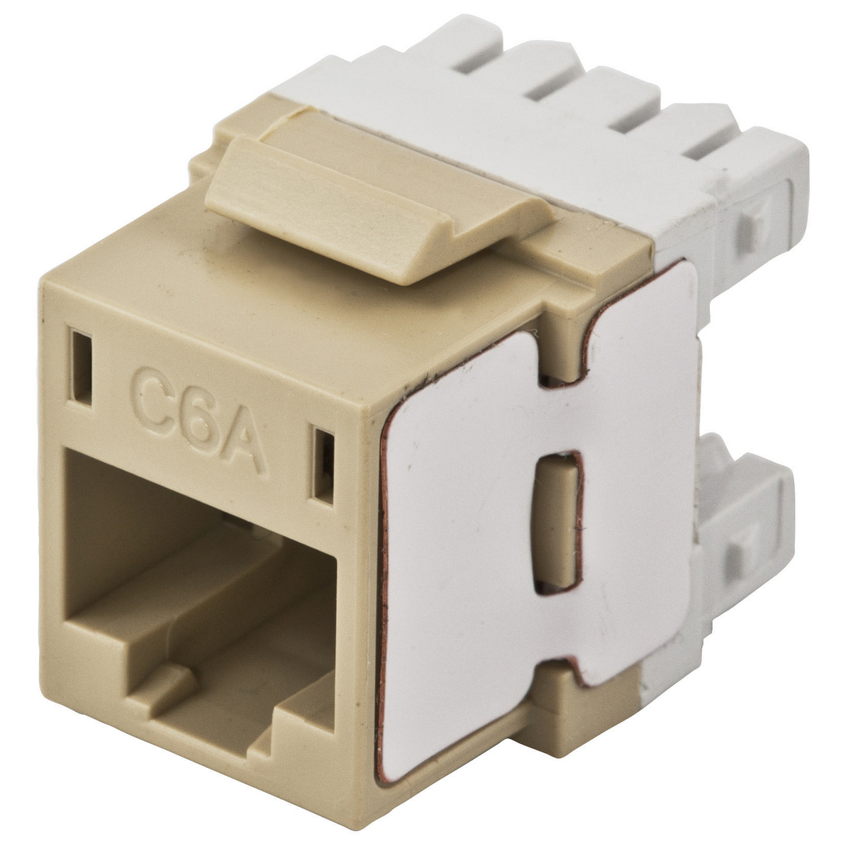 Jack, Keystone, Cat 6A, Universal, Electric Ivory