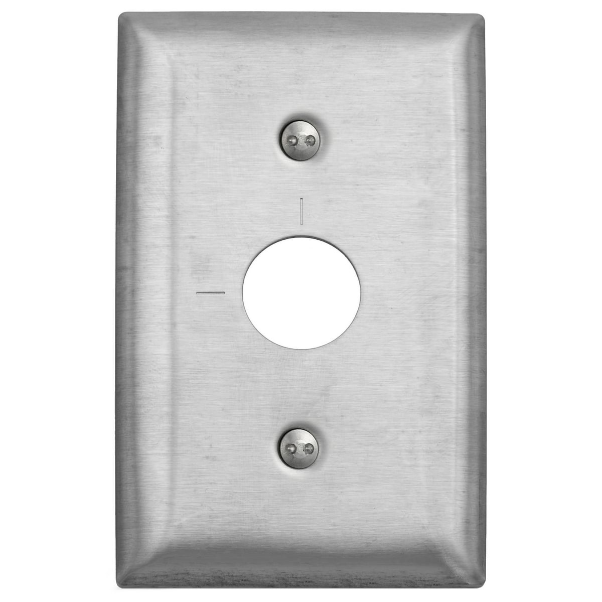 Wallplates and Boxes, Metallic Plates, 1- Gang, 1) Security Opening, Standard Size, Stainless Steel