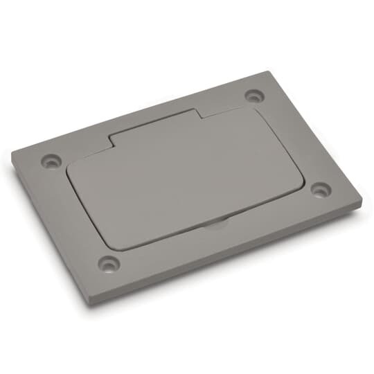 Single Gange Non-Metallic Cover for Floor Boxes for Power and Communications, Universal Cover, Gray