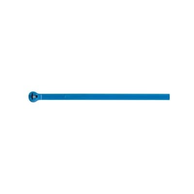 High Performance Cable Tie for Indoor Applications, Blue Color Nylon 6.6, Length of 361mm (14.2 Inches) for Bundle Diameter up to 102mm (4.02 Inches), Width of 4.9mm (0.19 Inches), Tensile Strength Rating of 222 Newtons (50 Pounds), Operating Temperature of -60 Degrees Celsius (-76 F) to 85 Degrees Celsius (185 F), UL/EN/CSA62275 Type 2/21S Rated for AH-2 Plenum and as a Flexible Cable and Conduit Support, Military Specified (MIL-SPEC MS3367-2-6), Bulk Pack