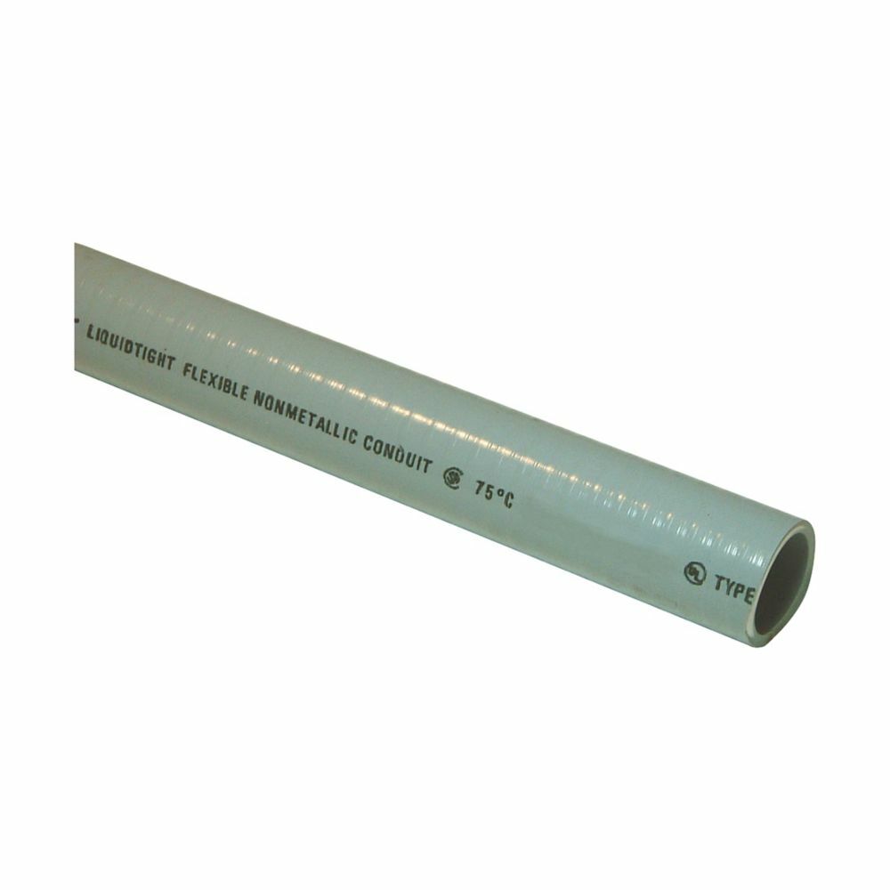 Eaton Crouse-Hinds series liquidtight conduit, 100 ft, Gray, 1.041-1.066" I.D., 1.290-1.315" O.D., PVC, 80C dry, 60C wet, 1" trade size, Type B