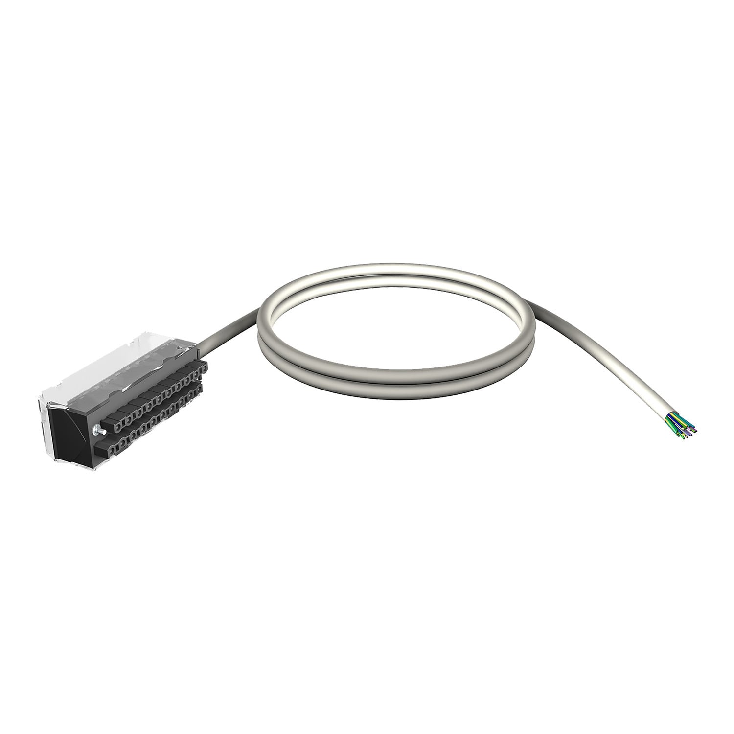 shielded cord set, Modicon X80, 20-way terminal, one end flying leads, 3m