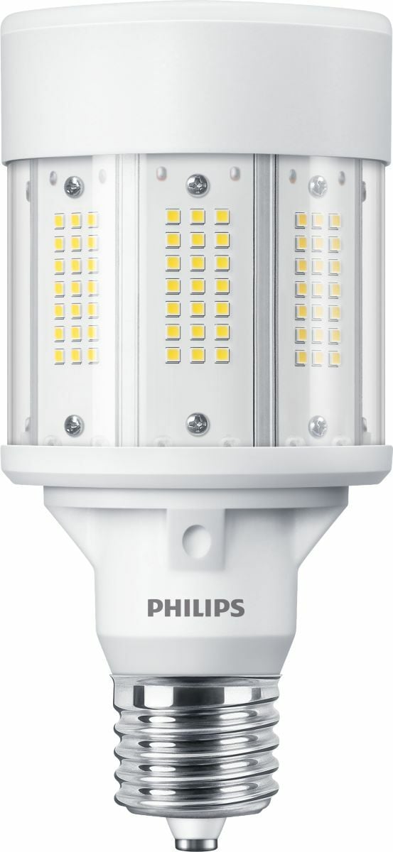 Instant retrofit, instant savings Philips Corn Cob HID replacement lamps are perfect LED replacement for a variety of outdoor applications.  High intensity illumination, which means you get added visibility for applications like streets, public areas, and much more for a fraction of the energy used by conventional HID. Energy savings of <gt/>50%;omni-directional lighting enabling use in a variety of applications
